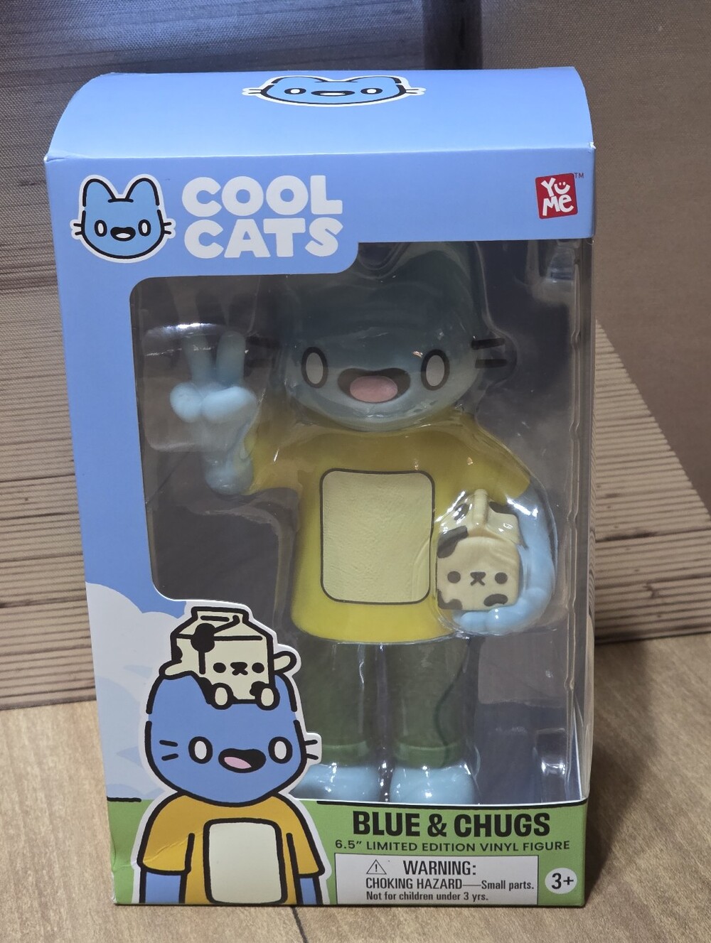 Cool Cats Blue & Chugs Vinyl Figure - Blue & Yellow Limited Edition